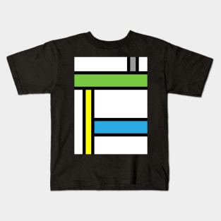 Abstract Cartoon Blocks Kids T-Shirt